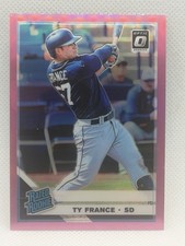 Panini Donruss Optic 2019 Ty France Rated Rookie Pink Prizm #58 Padres Baseball