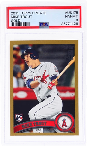 2011 Topps Update Mike Trout Gold #US175 /2011 PSA 8 Rookie RC