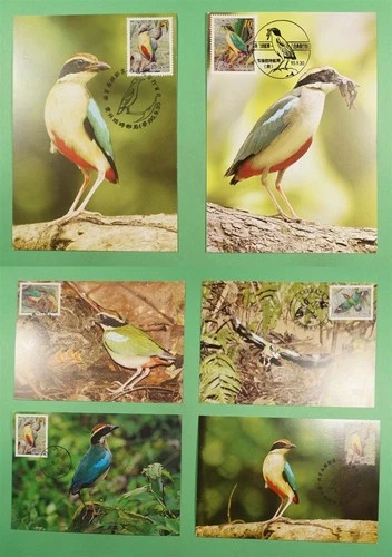 DR WHO TAIWAN CHINA 6 FDC BIRD MAXIMUM CARD R41638