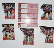 Transformers G1 Grimlock Tech Spec Bio Card Lot Dinobots Snarl Swoop