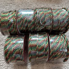 Red Green And Gold Christmas Rope 3/16” X 30’ Lot Of 7 Brand New