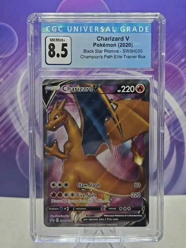 CGC 8.5 NM/Mint+ Blue Charizard V SWSH050 SWSH: Sword & Shield Promo Cards Holo