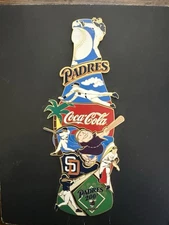 2001 San Diego padres collector puzzle pins complete set saga Coca Cola display