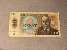 10 alte Tschechische Kronen 1986