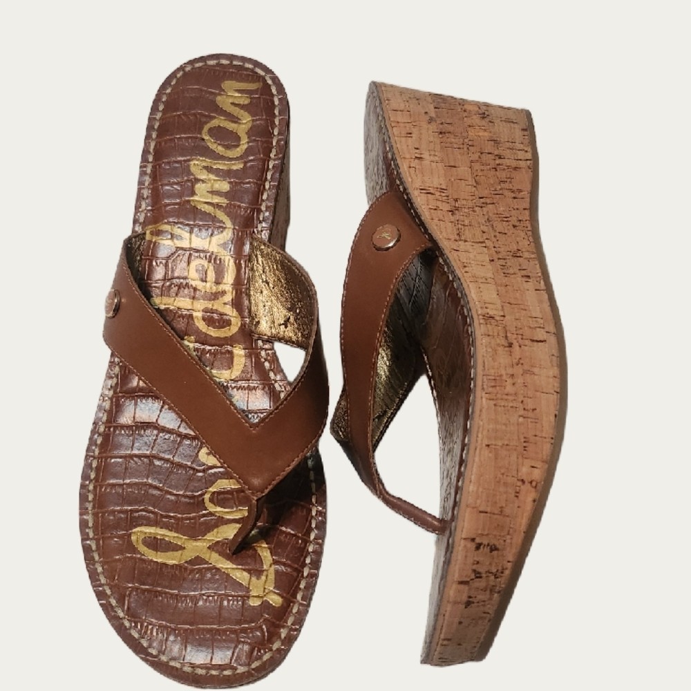 SAOLA Sandali Sam Edelman ROMY con suola in sughero marrone taglia 11