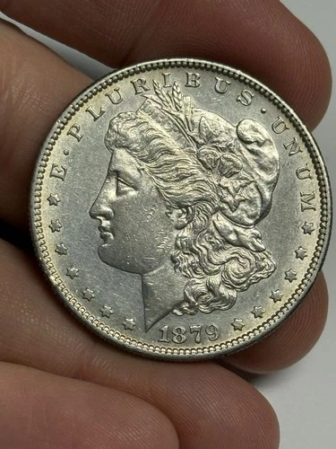 AU 1879-S Proof-Like Morgan Silver Dollar (CLEANED PL) U.S. $1 Coin