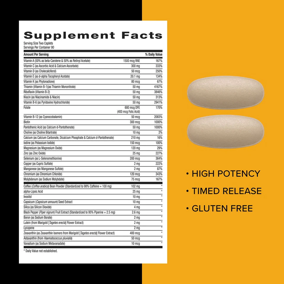 GNC Mega Men Energía y Metabolismo Multivitamínico Calorías Antioxidantes 180 un. NUEVO Foto 2 de 2