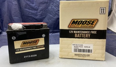 New Genuine Moose Utility 2113-0226 AGM Maintenance Free Battery Full Kit
