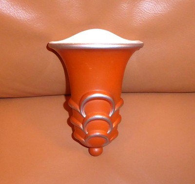 !!!! ART DECO WANDVASE LEY & WEIDERMANN SPRITZDEKOR KERAMIK !!!!