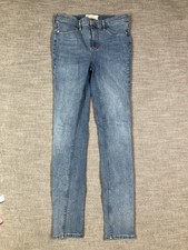 Free People Jeans Womens 27 Regular Blue Skinny Stretch Denim Mid Rise Classic