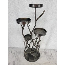 Metal Tree Branch Candle Holder 4 Tier Stand Tabletop Decor Rustic 20"