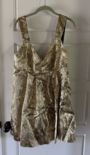 Sezane Women’s Gold Dress Robe Eliza Size 10