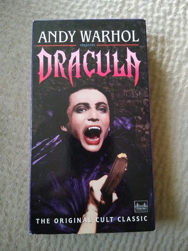 ANDY WARHOL PRESENTS DRACULA THE ORIGINAL CULT CLASSIC VHS TAPE TRIBORO 1992