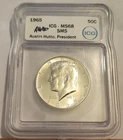 1965 SMS Kennedy Half Dollar ICG Certified MS 68 AUSTIN HUTTO SIGNED