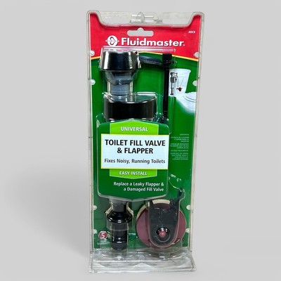 Fluidmaster 400CR Universal Toilet Fill Valve & 2'' Flapper Repair Kit - NEW