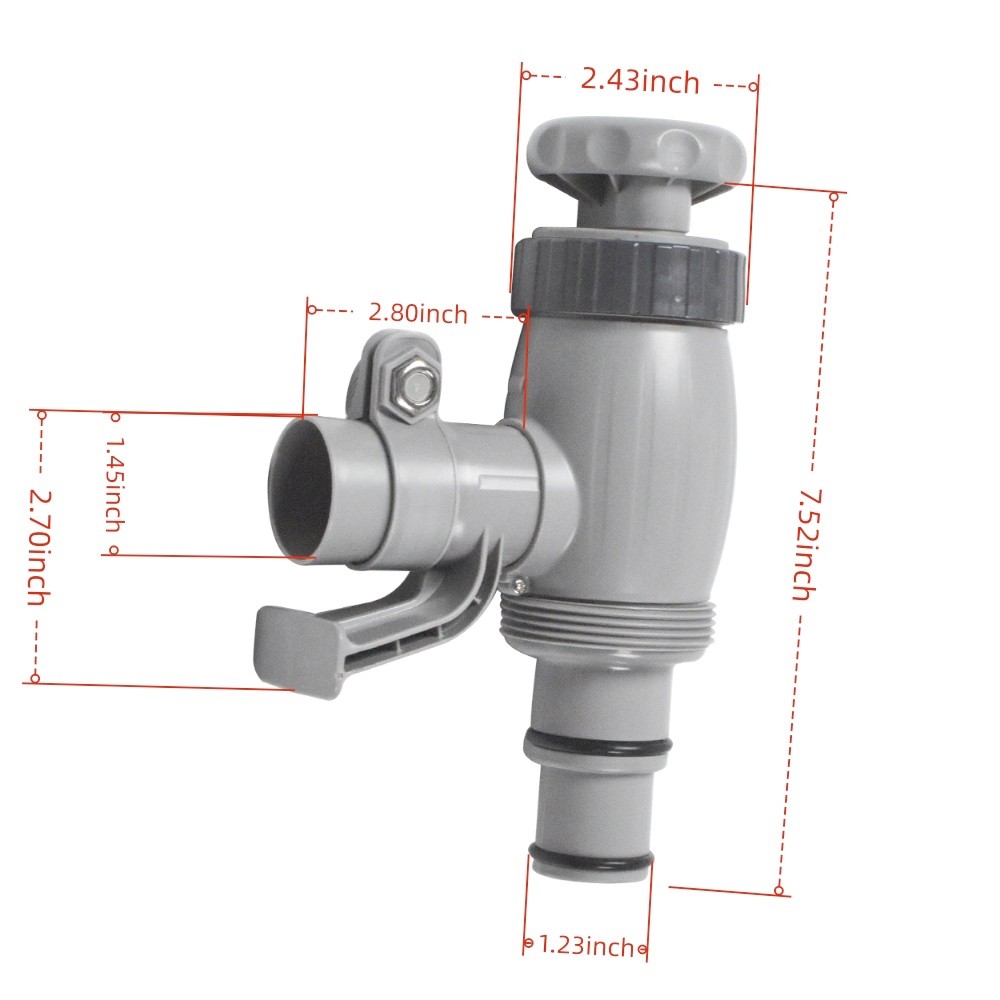 For Above Ground Swimming Pool Hose Adapter & Plunger Valve Kit - 2 Pack