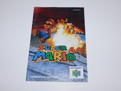 Super Mario 64 - Nintendo N64 1996 - AUTHENTIC Instruction MANUAL Booklet