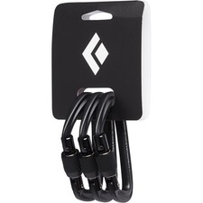 BLACK DIAMOND HotForge Screwgate Carabiner 3-Pack  One Size, Black 3-Pack 