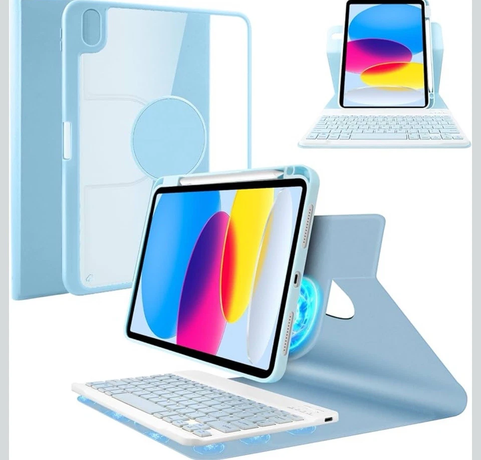 Wireless Keyboard Case Magnetic Cover Full Body For iPad 9th/8th/7th Gen 10.2 In - Image 2 of 4