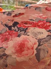 Dusty Pink Floral Digitally Printed Velvet Fabric 1m X144cm Crafts  Dress Etc
