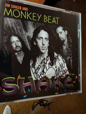 RARE OOP SIGNED Jim Suhler Monkey Beat CD Shake texas blues '95 george thorogood