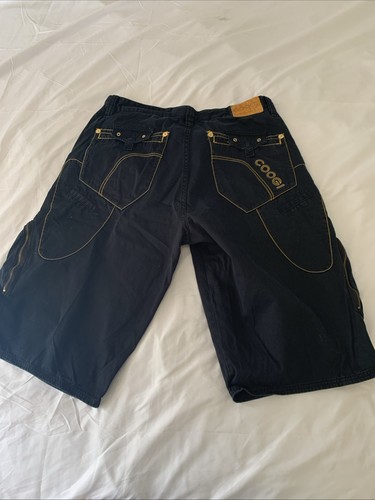 Pantaloncini cargo uomo vintage Y2K COOGI Jeans Australia neri larghi taglia 40x17 rari - Foto 12 di 24