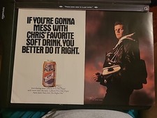 Chris Nilan NHL Diet Pepsi Caffeine Free  Vintage Print Ad 1990 16x11 