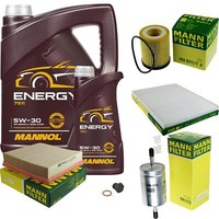 MANN-FILTER Inspektionspaket Mannol 6L 5W-30 Energy FüR Opel Omega B 2.5 V6 3.0