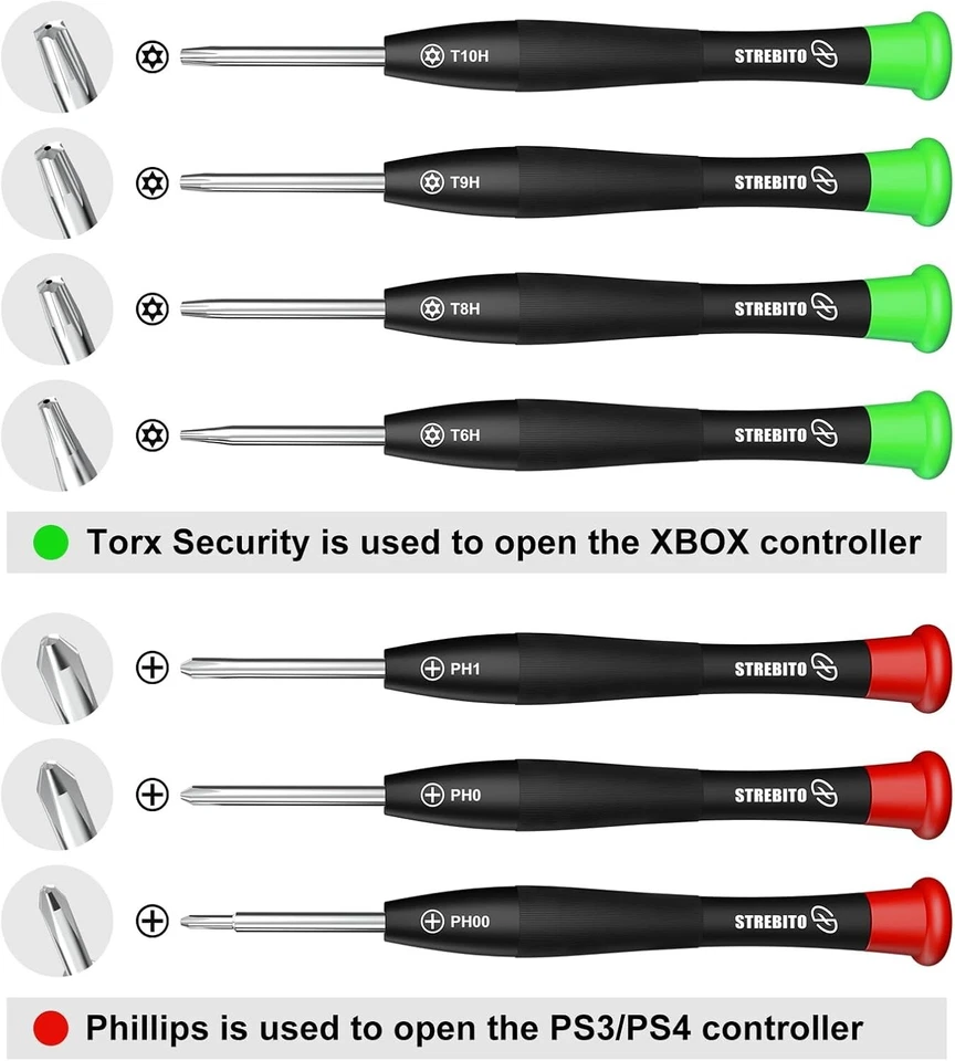 Kit de ferramentas de reparo 18PS PS3 PS4 PS5 controle Xbox One 360 série XBOX conjunto de reparo - Imagem 4 de 4