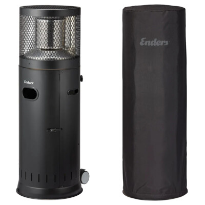  Enders Terrassenstrahler | Heizstrahler Polo 2.0  Black Edition inkl. Abdeckhau