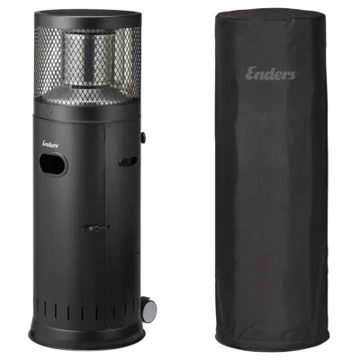 ENDERS COLSMAN AG Enders Terrassenstrahler | Heizstrahler Polo 2.0 Black Edition inkl. Abdeckhau