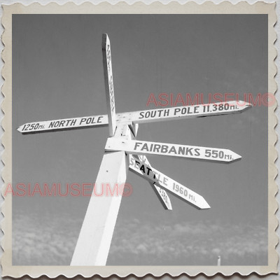 Utqiagvik Sign 50s UTQIAGVIK NORTH SLOPE BARROW ALASKA ARCTIC ROAD SIGN VINTAGE USA ...