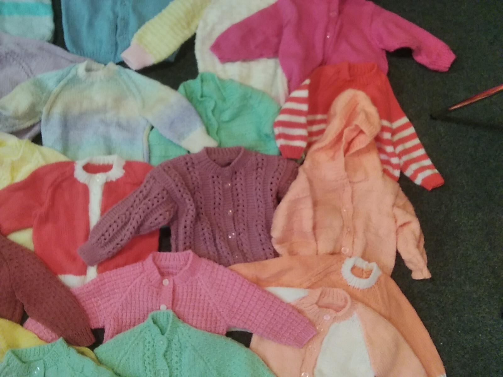 Job Lot 23 X Handknitted Crocheted Items Blankets Cardigans Hoodies eBay