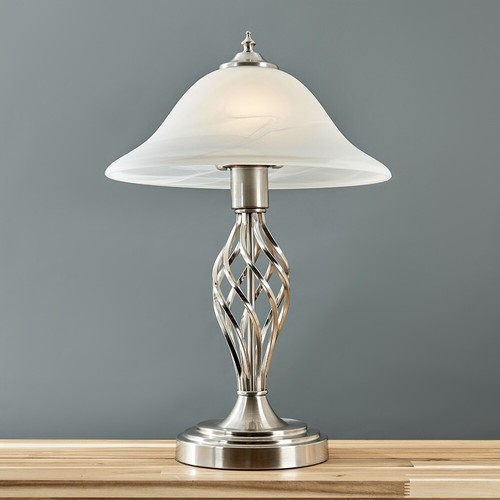 Barley Twist Table Lamp Traditional Glass Living Room 47CM Tall Light LED Bulb - Picture 30 of 33