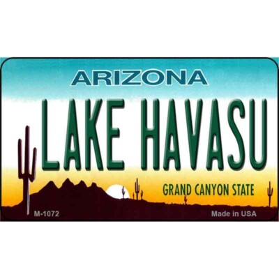 Lake Havasu Arizona State License Plate Magnet Fridge Refrigerator Home Kitchen