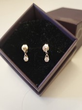 genuine pandora lab grown diamond earrings brand new in box never worn