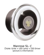 LEDSL Chrome or White Grille Light LED Driver Bathroom Shower for Extractor Fan