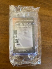 SnapPower SwitchLight 1-Gang Toggle Wall Plate, White S1SW-TWH-SP20-2 SnapPower