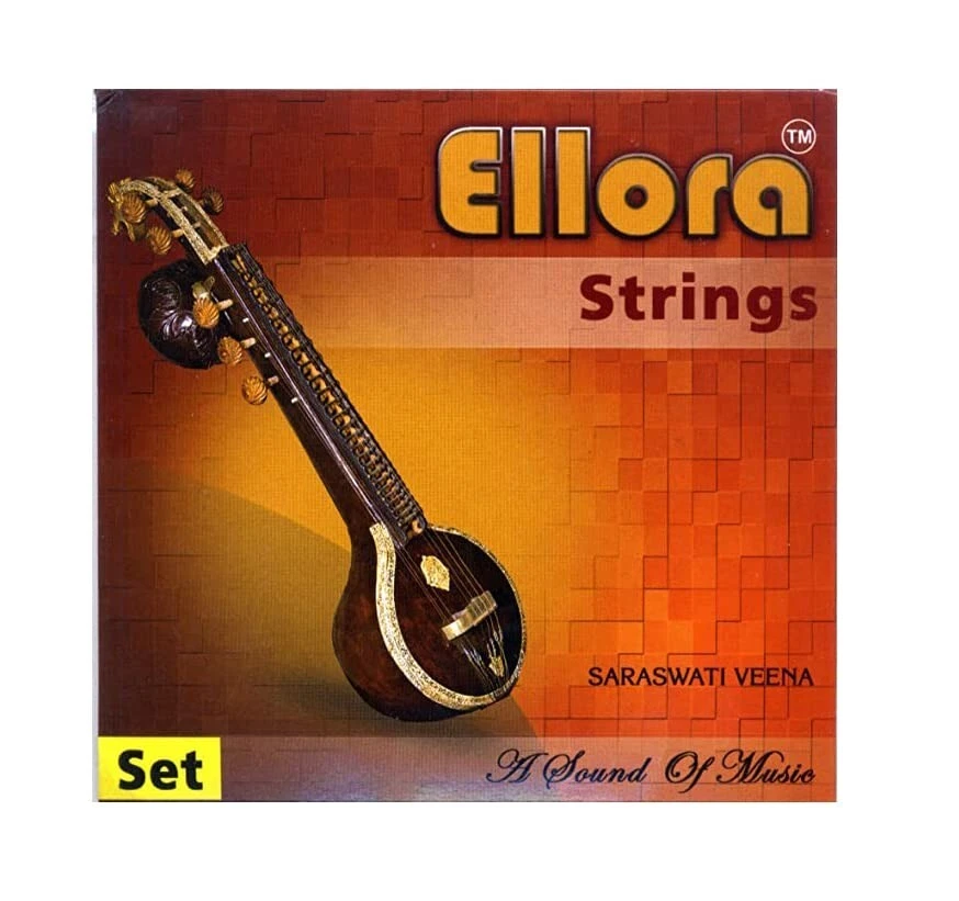 New Saraswati Veena Complete Strings set Ellora Professional