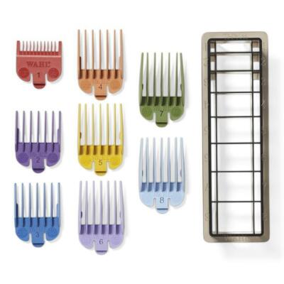 WAHL 1-8 CUTTING GUIDES - COLOR-CODED WITH FREE ORGANIZER # 3170-400 AUTHENTIC !