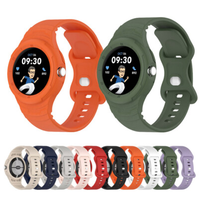 For Google Pixel Watch1 2 Shockproof Bumper Case Sport Silicone Watch Band Strap