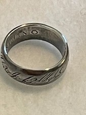 Lord Of The Rings Ring NLP Inc TM Tolkien Ent Lic To New Line, New in box, Mens