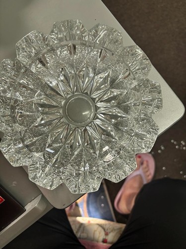 Decorative Depresion Clear Glass Dish - Picture 3 of 4