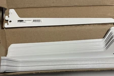 30 Rubbermaid Shelf Track Brackets 12" White for Wood Shelving FG4C0203WHT