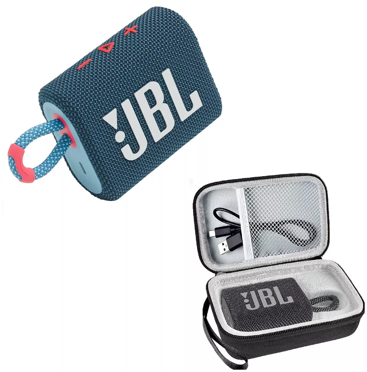 JBL Go 3: Portable Speaker with Bluetooth, Built-in Battery, JBL Pro Sound,  Waterproof and Dustproof