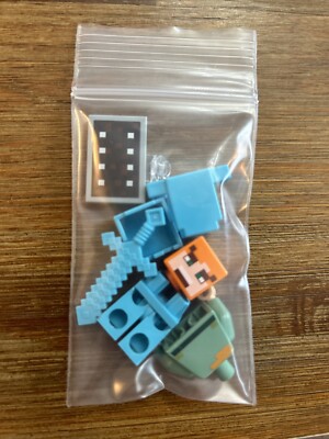 Lego Minecraft Alex Diamond Armor & Sword, Shield Set 21137, New