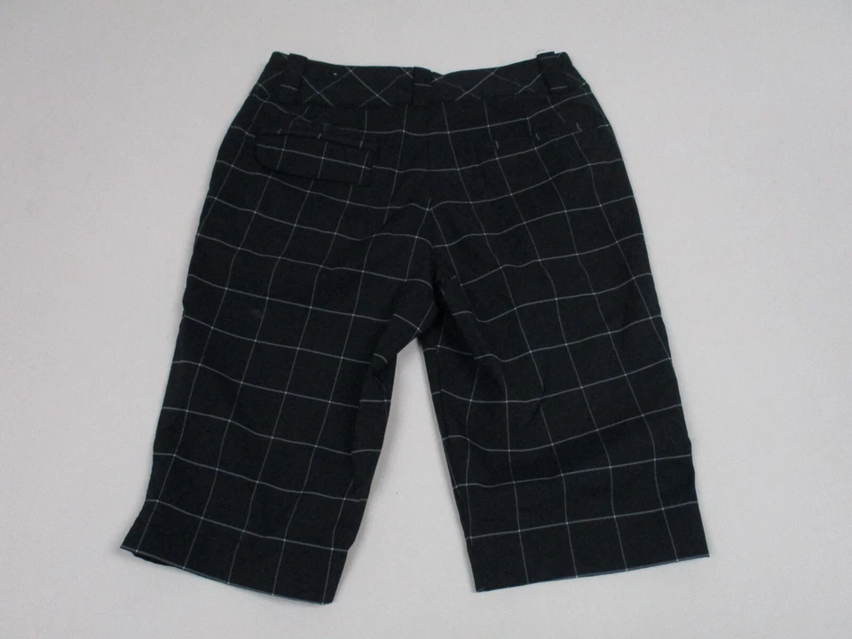 Pantalones Cortos Para Mujer Nike Talla 2 Azul Bolsillos a Cuadros Golf Golf Drifit Elásticos Foto 2 de 4