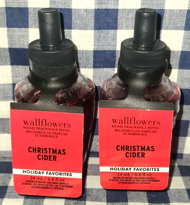 NEW 2-Pack CHRISTMAS CIDER Wallflower Refill Bulbs SEALED Bath & Body Works-image