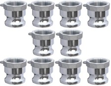  10 Pack Aluminum 1-1/2" Type A Camlock  Female NPT x Male Adapter Hose