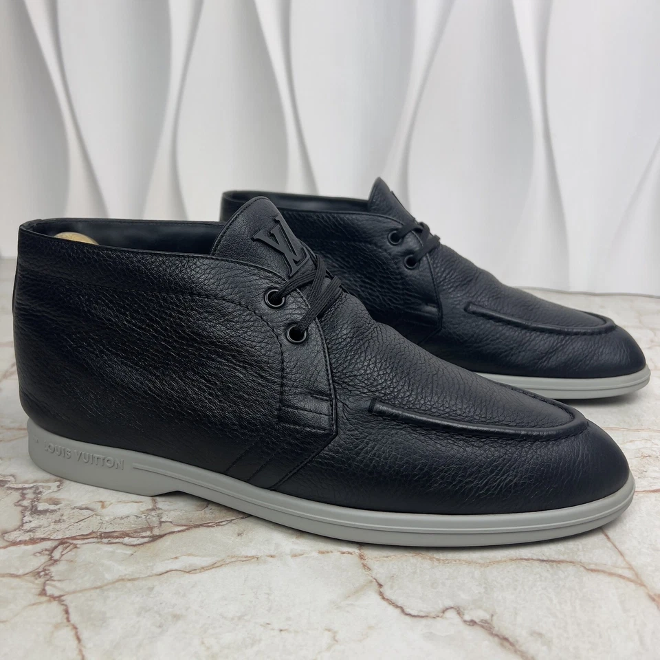 Botas Louis Vuitton Estate Desert de cuero negro como Loro Piana 8 LV 9 US 42 EU Foto 4 de 4